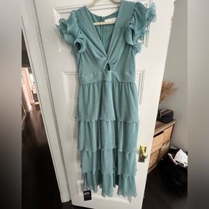 ASTR The Label Emporia tiered tulle midi dress